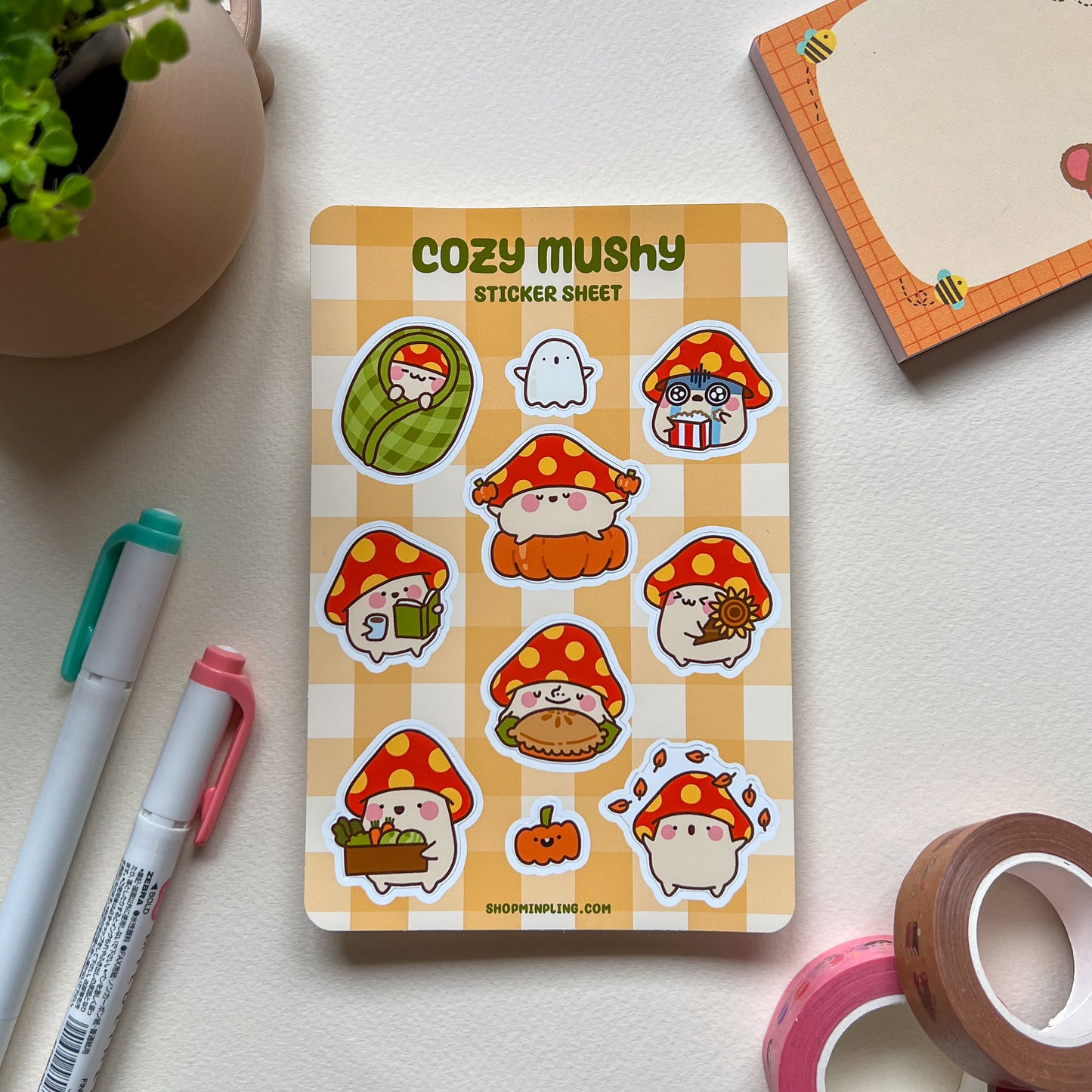 Cozy Mushy Sticker Sheet