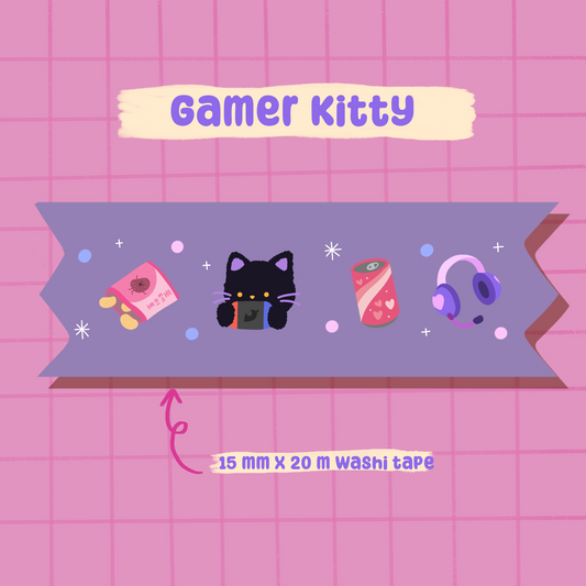 Gamer Kitty Washi Tape