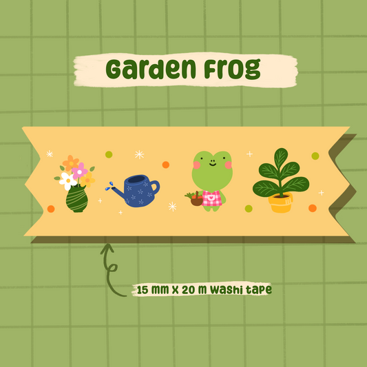 Garden Frog Washi Tape