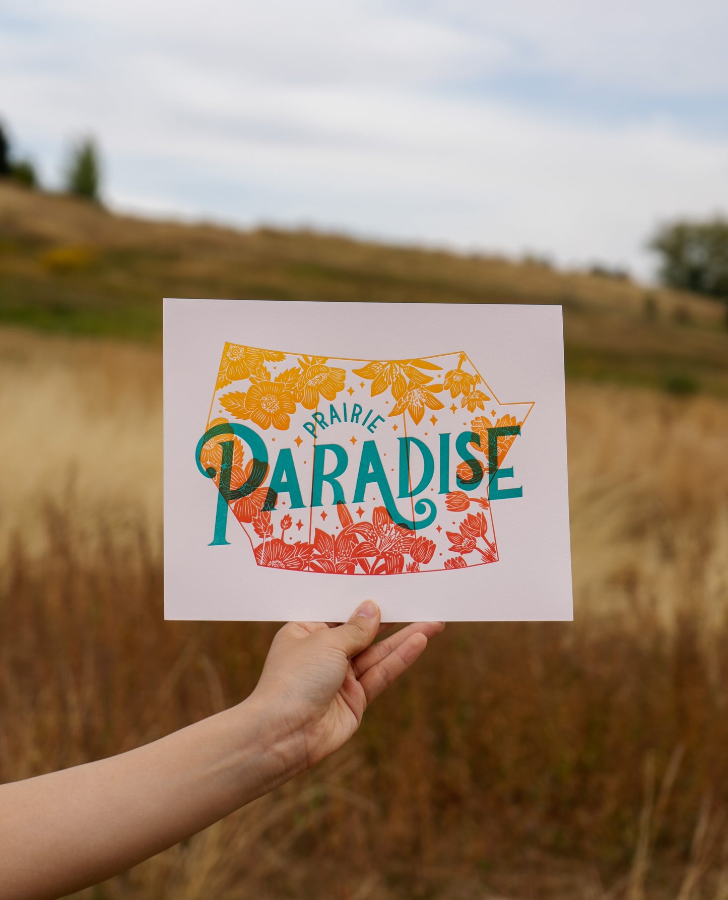 Prairie Paradise Letterpress Print